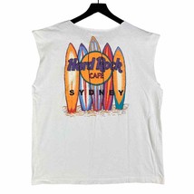Hard Rock Cafe Vintage Mens Size XL Cutoff Sleeve Shirt Sydney Australia White - £17.79 GBP