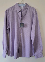 Brooks Brothers Regent Fit 1818 Mens Button Front Shirt Lavender Blue White NWT - $37.40