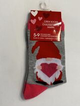 GNOME SOCKS Elf Heart Love Valentine Womens size 5-9 Great Gift New - $11.00