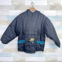 Jacksonville Jaguars Puma Vintage 1/4 Zip Hoodie Jacket Black Nylon Yout... - $79.19