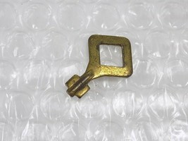 TINY BRASS LUGGAGE KEY W/ DIAMOND SHAPED BOW &amp; DOUBLE BIT - £7.77 GBP