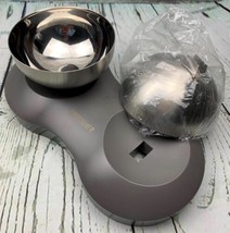 Elevated Dog Cat Bowls 20in Tilted Raised Cat Food Bowls with 2 Stainless - £22.23 GBP