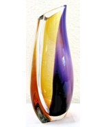 Signed Göran Wärff Orchid Vase Lilac/Amber , 11.25&quot; by Kosta Boda - $960.10 CAD