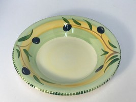 Made In Italy Large Bowl With Olives And Leaves Design - £19.45 GBP