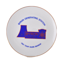 1981 Byron Illinois Generating Station 6 Nuclear Plant Plate Tour Guide - $65.00