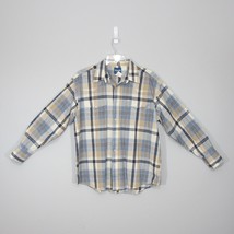 Wrangler Men&#39;s Pearl Snap Shirt Long Sleeve Western Blue Brown Plaid XL ... - $17.24