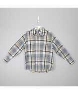 Wrangler Men&#39;s Pearl Snap Shirt Long Sleeve Western Blue Brown Plaid XL ... - £13.81 GBP
