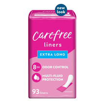Carefree Regular Panty Liners, Extra Long, Unscented, 93 Ct - £11.73 GBP