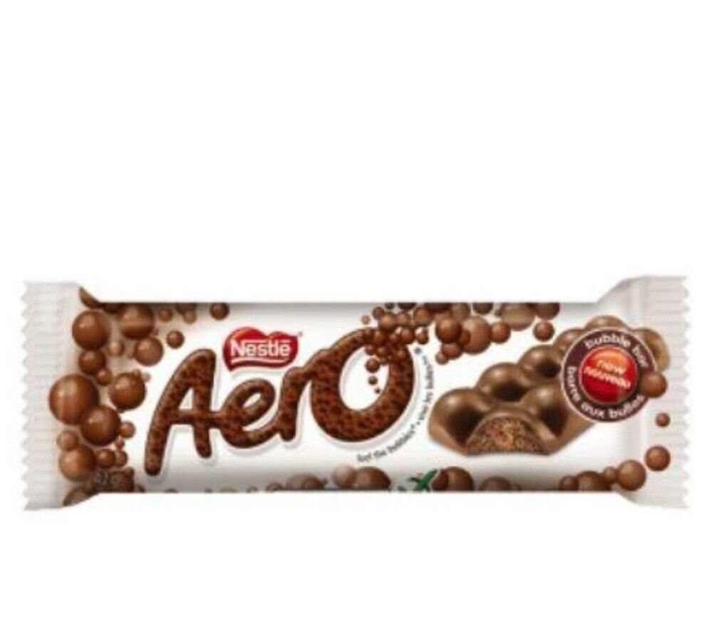 Primary image for 48 full size AERO Chocolate Candy Bar Nestle Canadian 42g each Free Shippng
