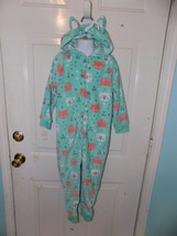 Joe Boxer Green Fox/Bear 1 Piece Sleeper Size XS (4/5) Girl&#39;s NEW HTF - $14.60