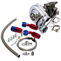 T04e T3 A/r .63 400+hp Stage Boost Turbo Charger+ Oil Line Kit V-band Flange - £112.78 GBP