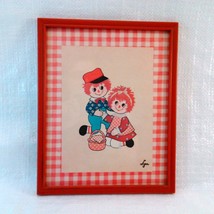 Print &quot;Rag Dolls&quot; by Lyn 8 1/2 x 10 1/2 Framed Vintage - £6.31 GBP