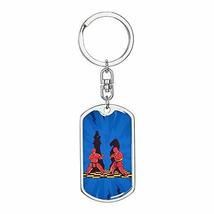 Chess Fan Gift Martial Artist Swivel Keychain Dog Tag Stainless Steel or 18k Gol - £31.50 GBP