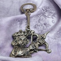 Vintage King Keychain, stamped &quot;Italy&quot; - £18.67 GBP