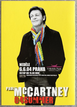 Paul McCartney 04 Summer Concert Promo Card for Prague - $15.00