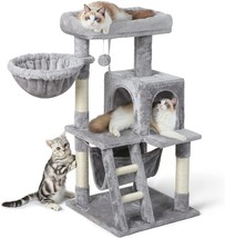 Cat Tree Cat Tower for Indoor Cats, Multi-Level Cat House Condo with Large Perch - £56.75 GBP
