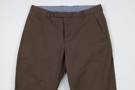 Vintage Gap Mens Size 38x32 Faded Striped Flat Front Wide Leg Chino Pants Brown - £63.46 GBP