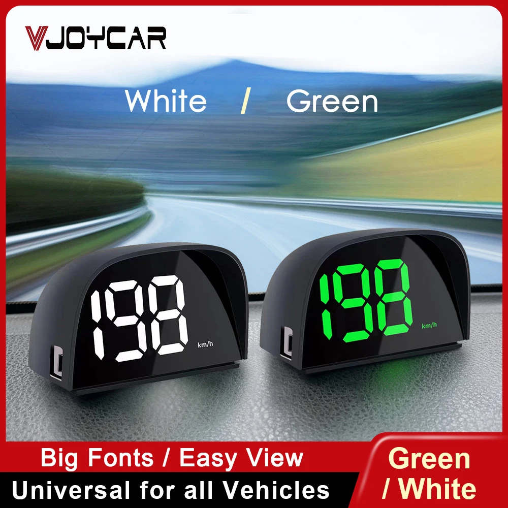 Vjoycar New GPS HUD Digital Speedometer White / Green Display Plug and Play Big - £17.25 GBP+