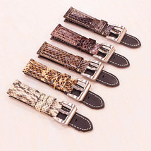 Luxury Snake Leather Watchband  Waterproof Sizes 20MM24MM - $38.99