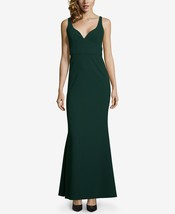 Betsy &amp; Adam Women&#39;s Green V-neck Sleeveless Gown Formal Dress Size 12 B4HP - £39.33 GBP