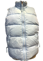 Cole Brook reversible Down Puffer Vest womens size M light blue - £11.80 GBP