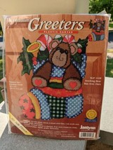 Janlynn Christmas Sugarplum Greeters Stocking Kit  Bear  Plastic Canvas - $16.90