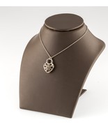 Tiffany &amp; Co. Sterling Silver Small Keyhole Filigree Heart Pendant and C... - $458.18 CAD