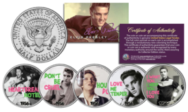 Elvis Presley 1956 #1 Song Hits Licensed Jfk Kennedy Half Dollars 5-Coin U.S Set - £22.03 GBP