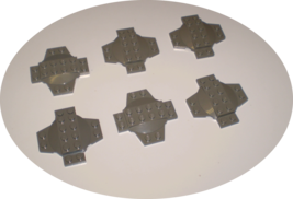 6 Used LEGO Dark Gray Plate, Modified 6 x 6 x 2/3 Cross with Dome 30303 - £7.82 GBP