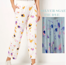 Candace Cameron Bure Malibu Lounge Straight Leg Pant SILVSAGE TIE DYE Pe... - £15.54 GBP