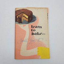 &quot;Learn to Bake&quot; General Foods Advertising Cookbook Swans Calumet Vintage 1947 - £8.45 GBP