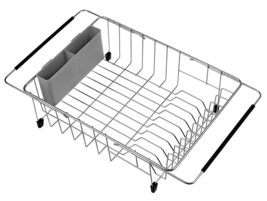Dish Drying Rack Stainless Steel Kitchen Sink Dish Rack Adjustable Expandable - £26.98 GBP