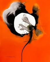 Tonito Original Painting.FLORIST Dream 7 .Organic Surrealism.Otherworldly flower - £26.18 GBP