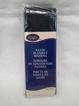 Wrights Satin Blanket Binding 100% Polyester 794 031 Black 4.75 Yds NIP - $4.90