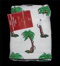 2 Tommy Bahama Allover Christmas Palm Trees with Ornaments Velour Hand T... - $28.99