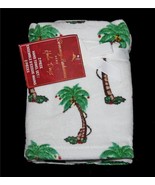 2 Tommy Bahama Allover Christmas Palm Trees with Ornaments Velour Hand T... - $28.99