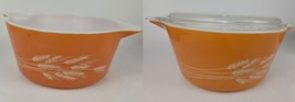 Set of 2 PYREX 474-B Autumn Harvest Wheat Casserole Dish 1.5L + 1  Lid 4... - $19.99