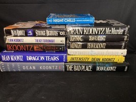 Lot of 12 Dean Knootz Books Lightning Midnight Intensity Dragon Tears Bad Place - £23.12 GBP