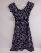 NWT Motherhood Maternity Blue Dress With Pink Floral Design Size Small - £19.20 GBP