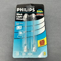 SEALED NEW PACK OF 2 PHILIPS BC300T3Q/CL/TP WORK LIGHT SECURITY BULB (1) - $18.99