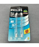 SEALED NEW PACK OF 2 PHILIPS BC300T3Q/CL/TP WORK LIGHT SECURITY BULB (1) - $18.99