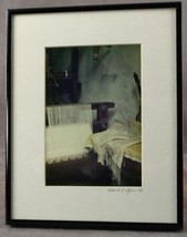 Framed Color Photo Original Art Robert E Lyons Appalachia Weaving Loom Coverlet - £24.77 GBP