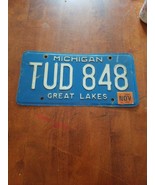 Vintage Michigan License Plate Royal Blue TUD 848 Nov. Tab Excellent Con... - £14.72 GBP