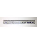 Vintage Advertising 12&quot; Ruler  MEASURE-UP with the KNIGHTS OF COLUMBUS - $16.00