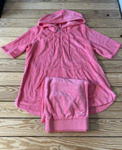 D&amp;Co NWOT Women’s knit Terry 1/2 zip top w/ jogger pants size L coral BH - £22.57 GBP