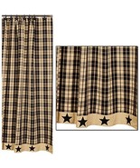 Farmhouse Black Star Shower Curtain - $75.21 CAD