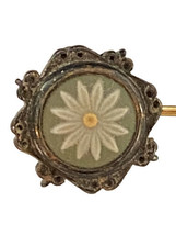 Vintage Wedgwood Green Jasperware Floral Stick Pin with Original Box - $47.49