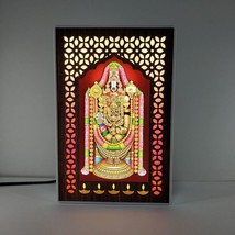 Tirupati Balaji Religious Photo Frame With Light wall decor mandir templ... - £25.71 GBP