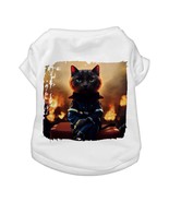 Funny Cat Art Dog T-Shirt - Fireman Dog Shirt - Printed Dog Clothing (2X... - £15.57 GBP