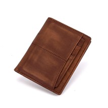 2022 New Leather Cow Leather Vintage Solid Zipper Men Standard Wallets Short Cas - £23.16 GBP